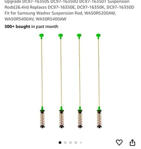 Washer Suspension Rods DC97 16350S OEM DC97 16350U DC97 16350T DC97 16350K DC97 - Picture 1 of 5