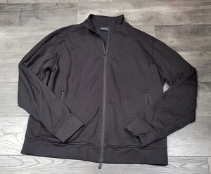 Women's Emporio Armani Zip Front Modal Sweatshirt/Jacket Black Size XL - Picture 1 of 11