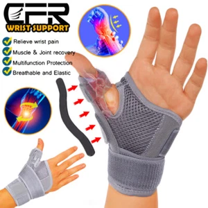 Thumb Wrist Brace Support Hand Sprain Carpal Tunnel Arthritis Running Left Right - Picture 1 of 19