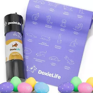 Kids Yoga Mat with Instructional Poses Cute Purple Design with Carry Bag 6mm Non - Picture 1 of 7