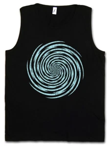 SPIRAL LIGHTNING TANK TOP Hypno Labyrinth Mystic Hypnotic Esoterik Circle - Picture 1 of 1