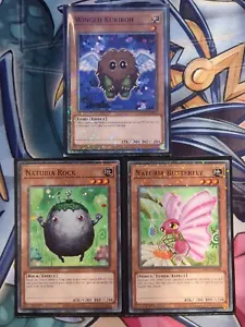 Winged Kuriboh/Naturia Rock/Butterfly HAC1-EN013/94/108 Duel Term Bundle YuGiOh - Picture 1 of 4