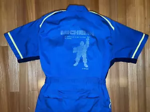 Combinaison vintage Michelin homme pneu Japon mécanicien tsunagi bleu M - Photo 1/10