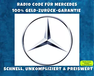 Mercedes Benz Radio Code / Key Code Harman Becker Alpine Audio Sound Europa Avus - Bild 1 von 3