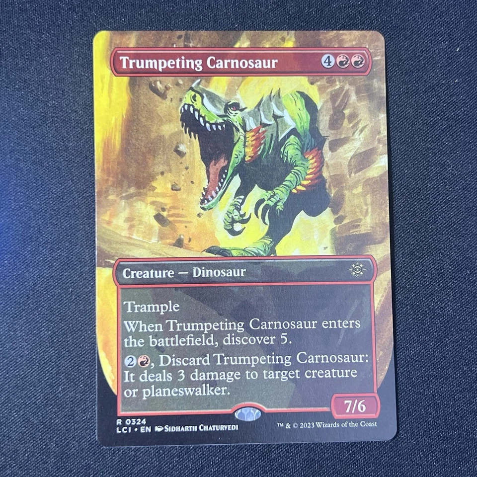 Trumpeting Carnosaur MTG The Lost Caverns of Ixalan (Borderless) #0324 - Image 1 of 1
