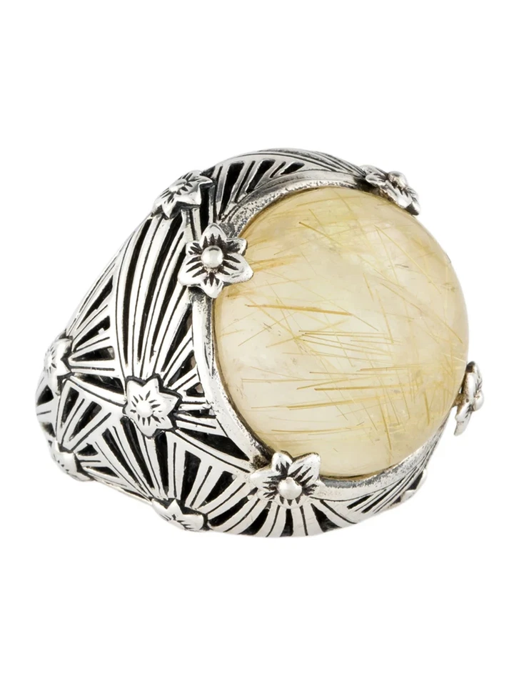 Anillo Stephen Dweck de plata esterlina madreperla y doble cúpula talla 6,75 Foto 1 de 4