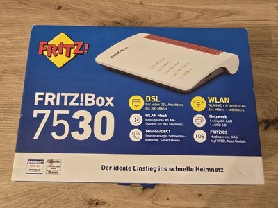 AVM FRITZ!Box 7530 WLAN AC Router (DSL/VDSL, 866 MBit (5GHz) & 400 MBit (2,4GHz) - Bild 1 von 4