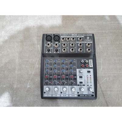 Behringer Xenyx 802 Compact Premium 8-Input 2-Bus Mixer Black Analog Display - Image 1 of 4