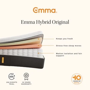 Emma Hybrid Original Roll Packed Mattress - Picture 1 of 48