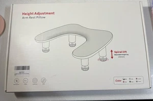 Maniküre Armlehne für Nails Tech: U-förmige verstellbare Nagel Armlehne - Weiß PU Le - Bild 1 von 5