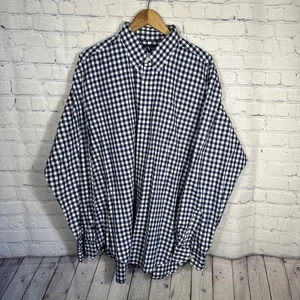 Ralph Lauren Hemd Herren XXL Knopfleiste blau weiß kariert Bertrand 2XL Baumwolle - Bild 1 von 10