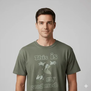 Camiseta para hombre Disney Grumpy XL verde This Is My Good Mood Seven Dwarves - Imagen 1 de 7