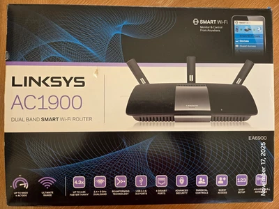 Linksys AC1900 EA6900 Dual Band Smart Wi-Fi Gigabit Router Easy Setup - Image 1 of 4