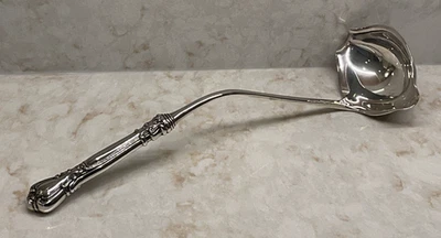 GORHAM STERLING CHANTILLY 14" PONCHE/CUCHARÓN SOPA SIN MARCAS ANTIGUAS MONO - ¡265 GRAMOS! Foto 1 de 4