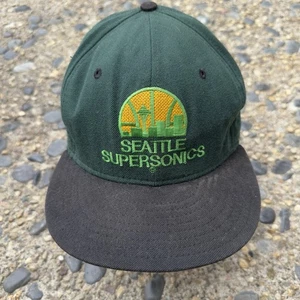 Vintage 90s Seattle Supersonics New Era Pro Model Hat Size 7 1/2 NBA Basketball - Picture 1 of 7