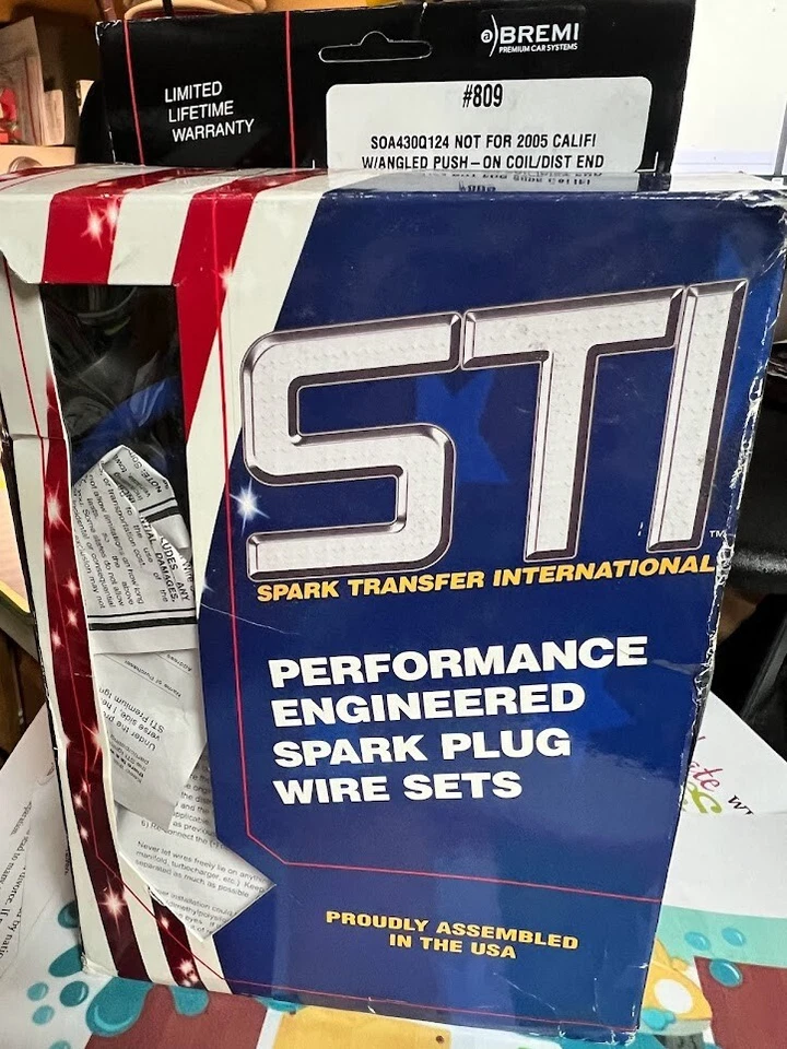 JUEGO DE CABLES DE BUJÍAS DE INGENIERÍA STI PERFORMANCE #809/SOA430Q124/TOTALMENTE NUEVO Foto 1 de 1