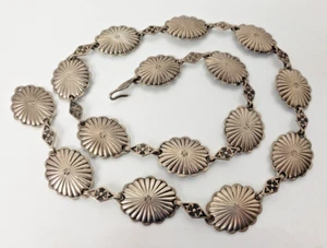 Cinturón Concho Nativo Americano NA 27 pulgadas con Conchos Navajo Sello De Colección - Imagen 1 de 12
