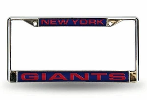 New York Giants NFL Silver Laser License Plate Frame - Picture 1 of 1