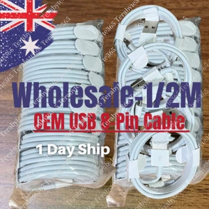 Wholesale Lot 1M 2M USB Charger Cord For iPhone 14/13/12/11/8/6/5 Charging Cable - Picture 1 of 12