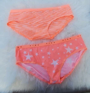 2 PINK 💕 Y2K Victoria's Secret VINTAGE Peachy Extra Low Bikini Panty LARGE - Picture 1 of 10