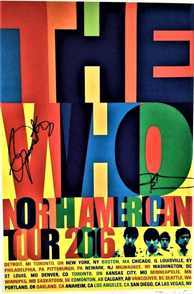 THE WHO  Concert Poster 12"x18" FREE SHIPPING - Image 1 of 1