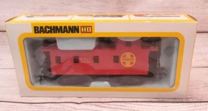 Bachmann HO Scale: CUPOLA CABOOSE. SANTA FE ATSF #3851. Red  HONG KONG Vtg box - Picture 1 of 7