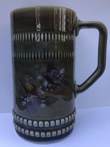 Vintage Irish Porcelain “Pheasants” Mug/stein 6 1/4” - Picture 1 of 3