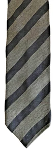 Giorgio Armani Men’s Neck Tie, Classico Grey Striped, Italy 59" Wool Silk Blend - Picture 1 of 4