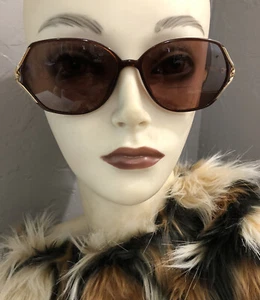 Vintage 1980s Silhouette Oversize SPX Tinted glasses Sunglasses Brown Gold Trim - Picture 1 of 12