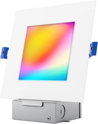6" LED Smart Slim Recessed Pot Light, 6IN-1P-SQ, RGB (Red, Green, Blue)  - Image 1 of 4