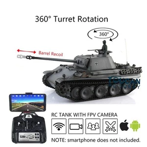 7.0 Customized Henglong 1/16 Panther G RTR RC Tank 3879 FPV Metal Tracks Wheels - Picture 1 of 6