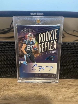 2017 Panini Absolute - Rookie Reflex Signatures Christian McCaffrey #RR-CM - Image 1 of 3