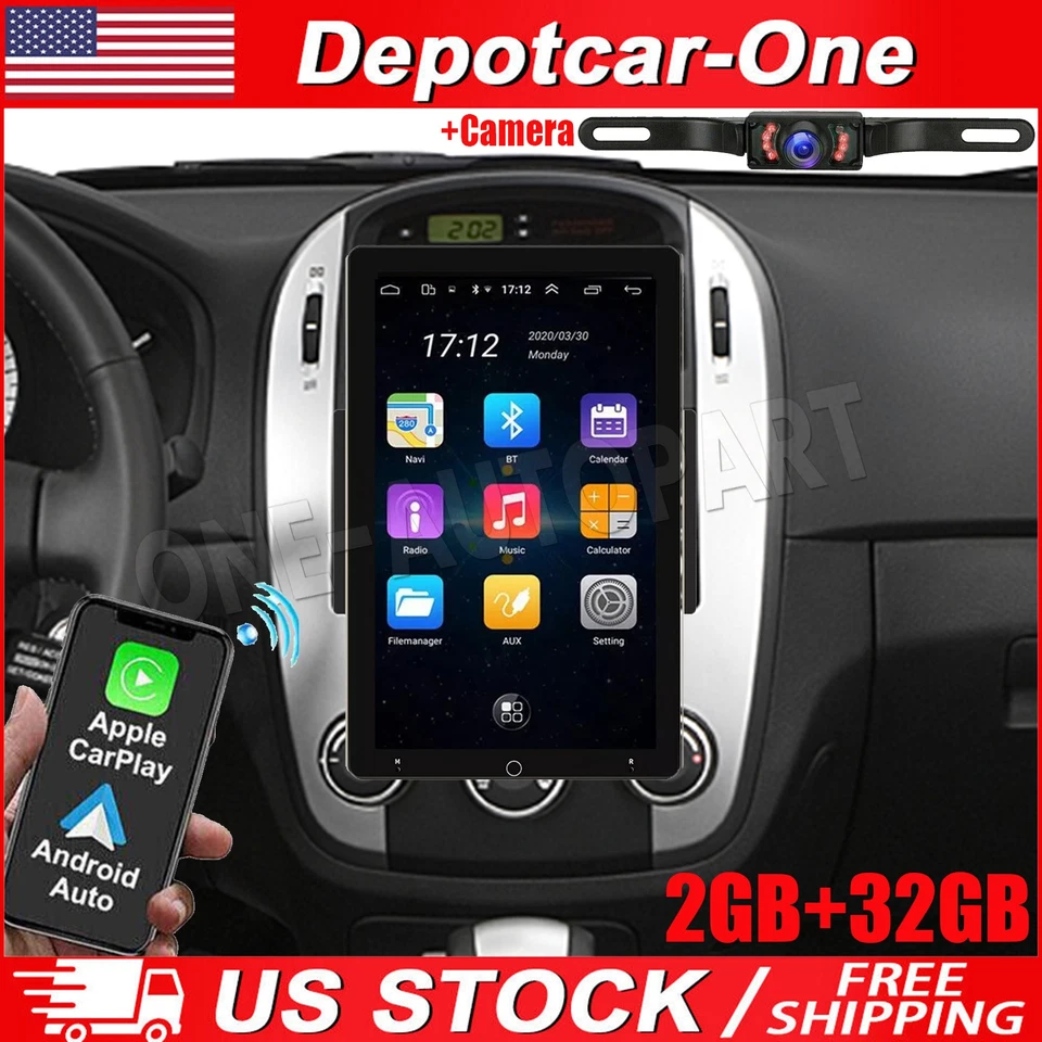 Radio estéreo giratoria para coche Android 13 para Kia Spectra 2007-2009 Carplay GPS Wifi Foto 1 de 4