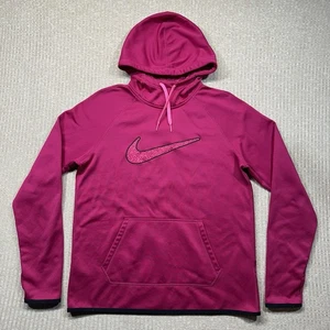 Nike Therma-FIT Hoodie Pullover Pink Logo Medium - Picture 1 of 7
