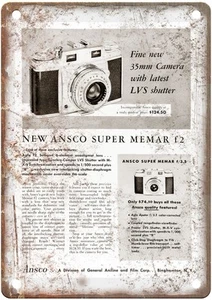 1957 Ansco Vintage Film Camera Advertisement Retro Look Metal Sign C867 - Picture 1 of 2