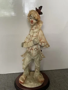 Vintage Pucci Hobo Baggy Pants Clown Playing Accordian Resin Figurine Statue - Picture 1 of 11