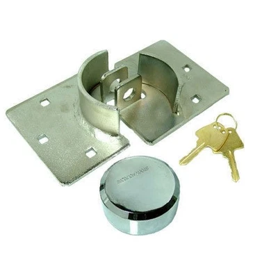 SET LUCCHETTO E HASP ALTA SICUREZZA FURGONE SERRATURA PORTA + DADI BULLONI FISSAGGI - Immagine 1 di 3