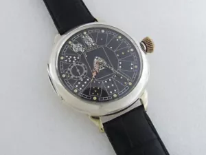 Omega Playing Cards Antique 1908-1912 Swiss Beautiful Art Deco Silver Men Watch - Picture 1 of 18