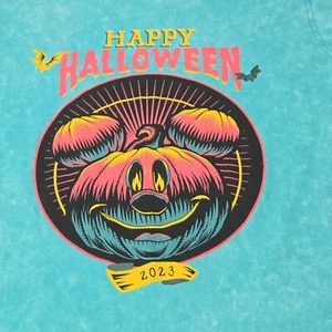 Disney Feliz Halloween 2023 Mickey Mouse Calabaza Camiseta Verde Azulado Jack O Linterna S - Imagen 1 de 11