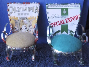 2 BEER CAN ROCKERS Special Export, Olympia Beer CUSTOM MADE Collectibles vintage - Imagen 1 de 9