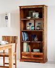 Beverly Large 4 Tier Bookcase Display Unit Book DVD Storage Rustic Wood Style
