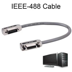 IEEE-488 Cable GPIB Cable Cord Metal Connector Adapter Plug and Play 1m 1.5m 3m - Picture 1 of 12