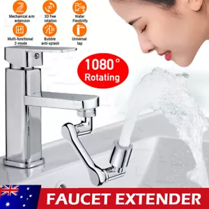 Extension Rotate Robotic Faucet Extender Arm Tap Universal 1080 Swivel Spray 1/2 - Picture 1 of 12