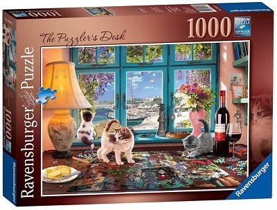RAVENSBURGER PUZZLE*1000 TEILE*STEVE READ*THE PUZZLER'S DESK*RARITÄT*NEU+OVP