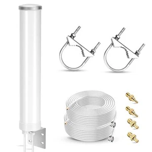 Antenne d'extérieur 4G LTE 5G 12 dBi MIMO externe omnidirectionnelle 698-3800... - Afbeelding 1 van 8