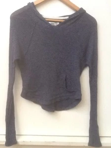 Abercrombie Kids Girls Size S Small Hooded Knit Blue Lightweight Sweater Top - Picture 1 of 3