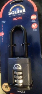 SQUIRE CP50/2.5 COMBINATION PADLOCK. 63mm long / 8mm dia shackle. Recodable. - Picture 1 of 5