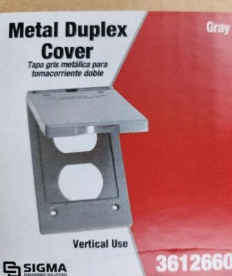 (20 Pk) Sigma ProConnex 1-Gang Rectangle Metal Weatherproof Electrical Box Cover - Image 1 of 2