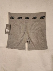 New Balance Gray Compression Shorts Womens - Picture 1 of 6