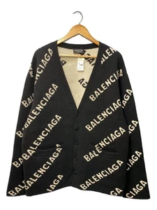 BALENCIAGA Cardigan (thick) S Wool BLK Total Pattern 683351 Used - Picture 1 of 7